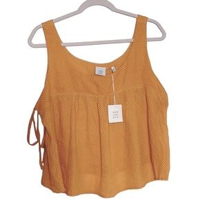 GOOD LUCK GEM Mustard Yellow Cropped Tank Top Size XL